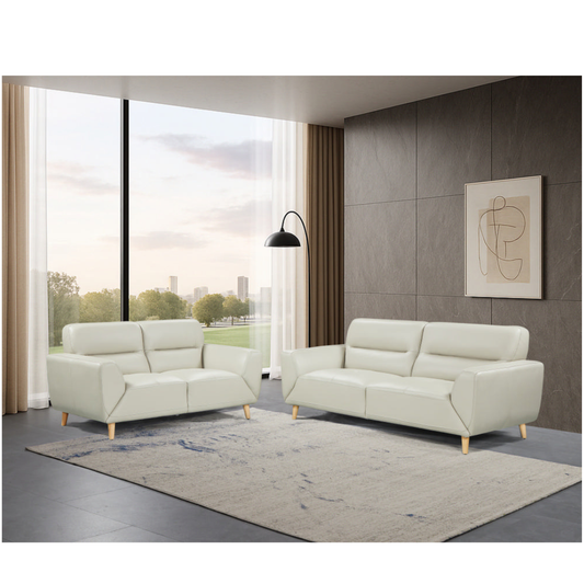 Celeste Premium Leather 3 Seater & 2 Seater Lounge Package