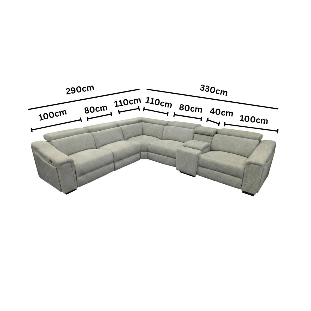 Senza Fabric Electric Modular Recliner Sofa
