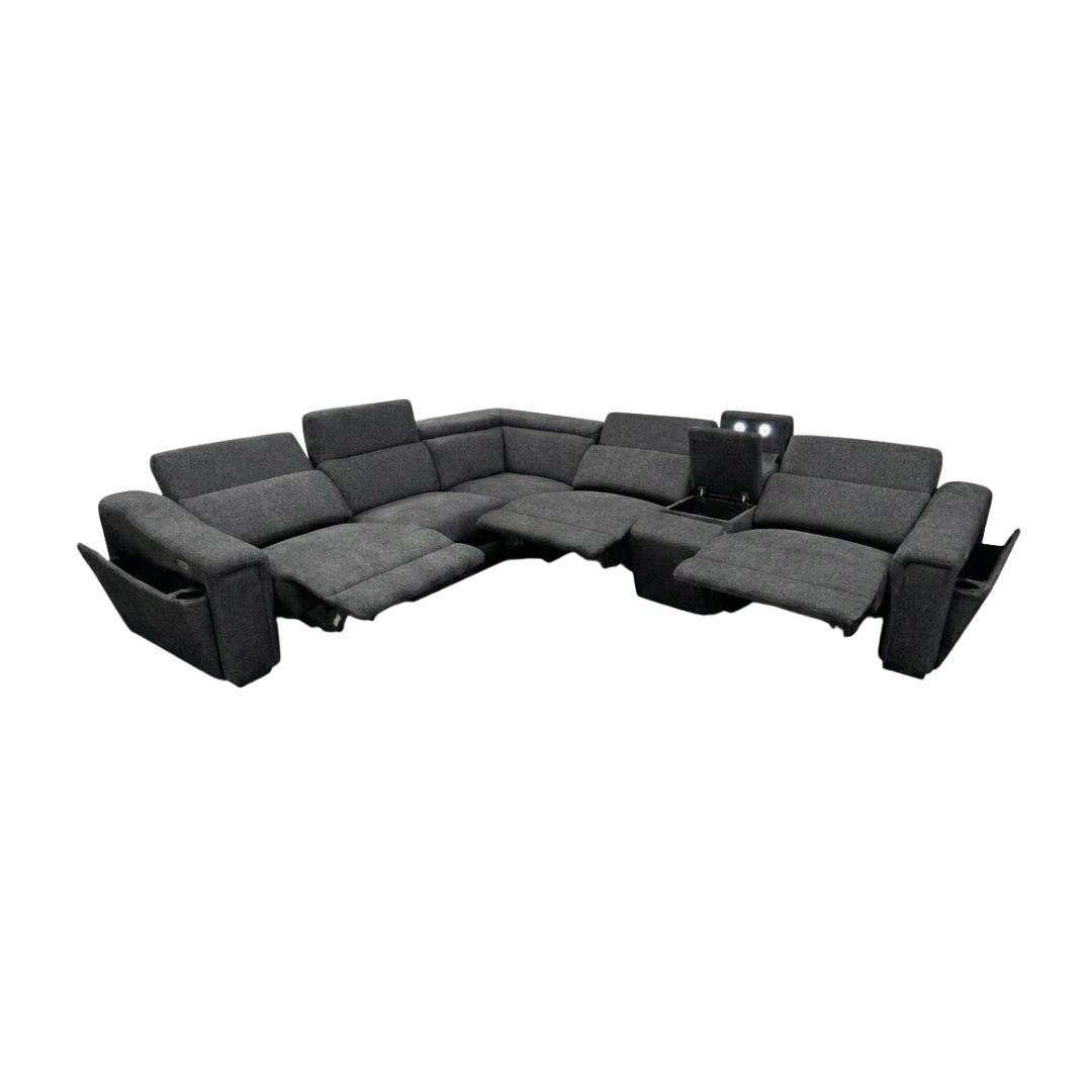 Senza Fabric Electric Modular Recliner Sofa