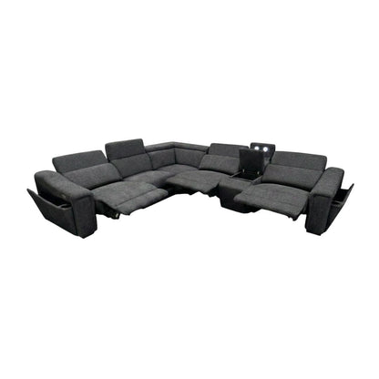 Senza Fabric Electric Modular Recliner Sofa