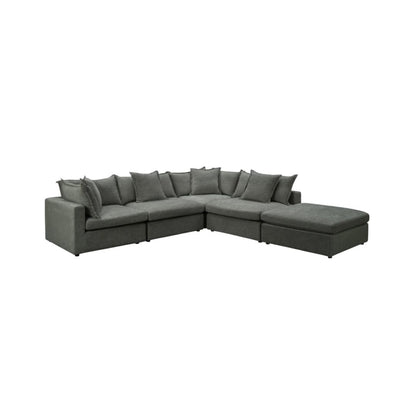 Elix Fabric Modular Corner Lounge with Ottoman
