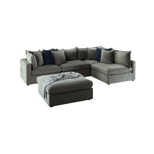 Elix Fabric Modular Corner Lounge with Ottoman
