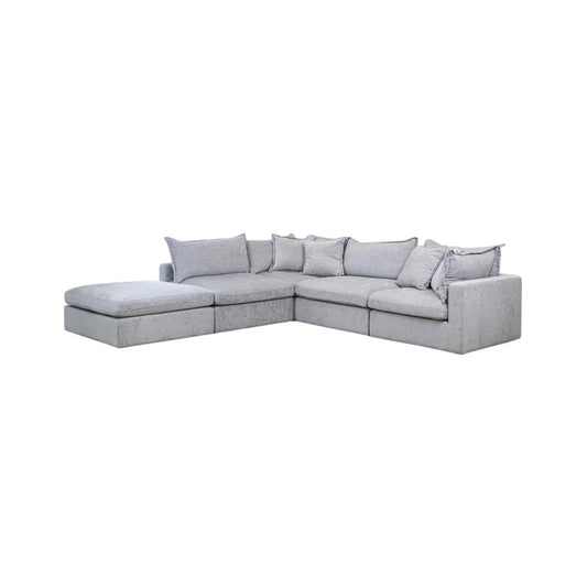 Elix Fabric Modular Corner Lounge with Ottoman