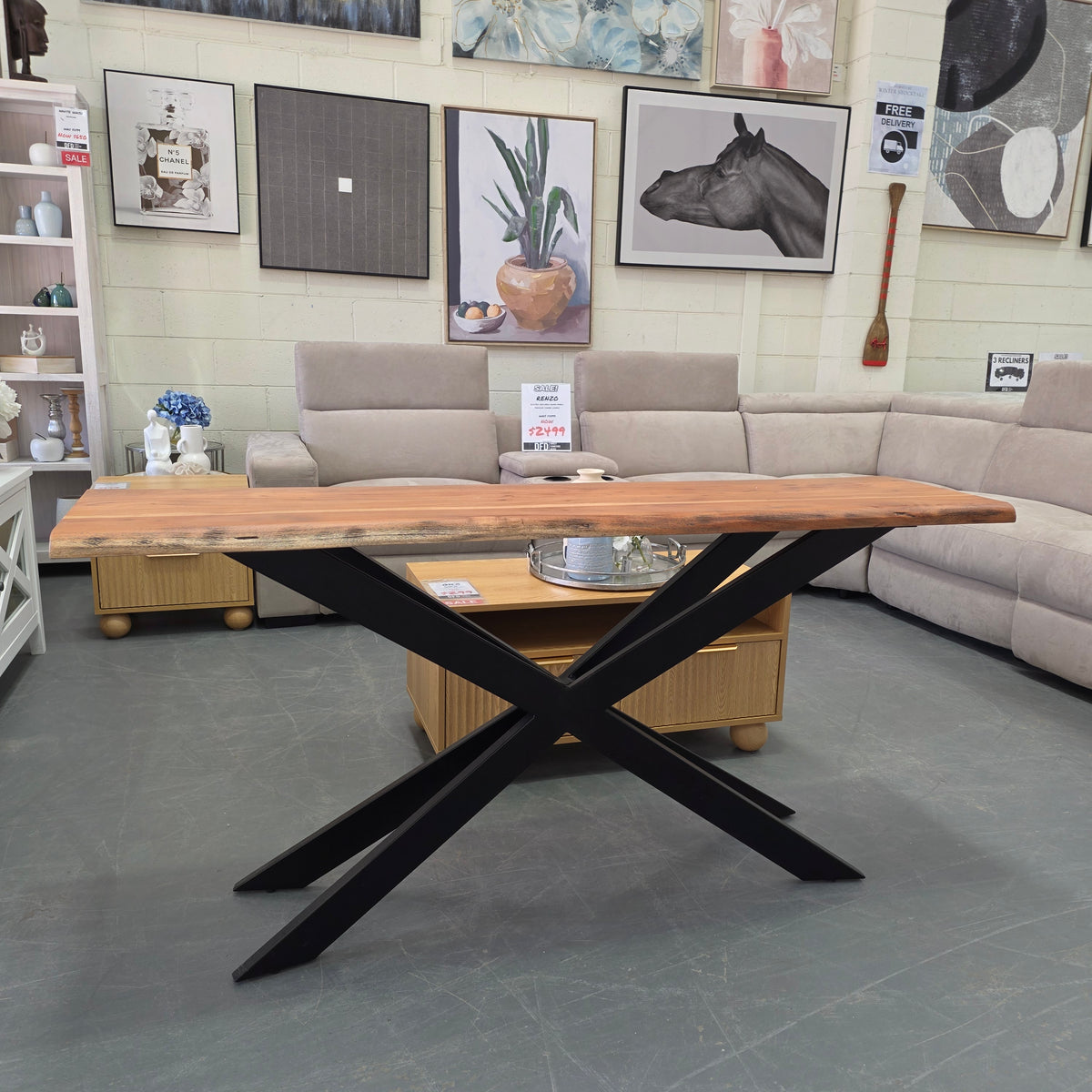 Live Edge Console Table