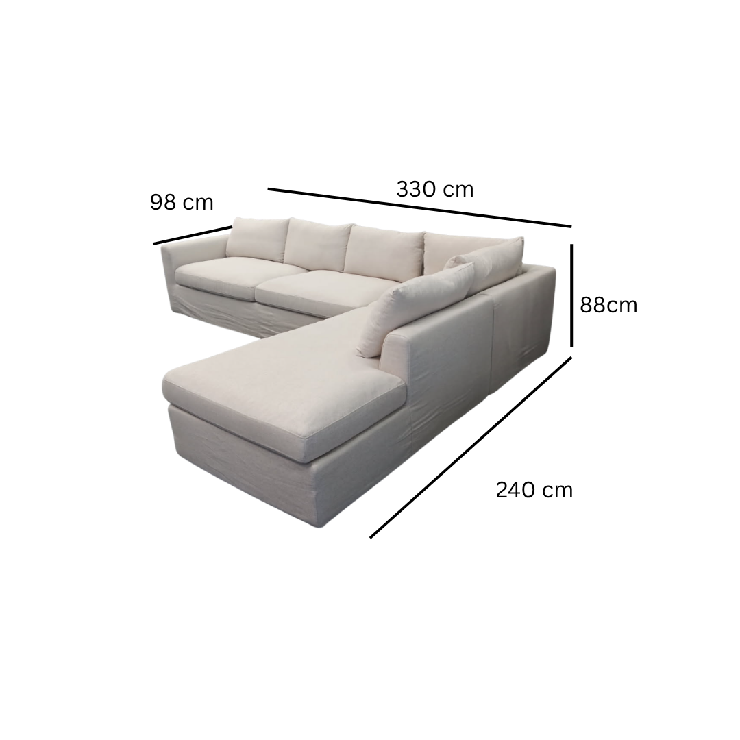 Marlo Fabric Corner Lounge with Chaise