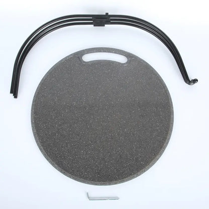 Compact Folding Wrought Iron Round Table-2