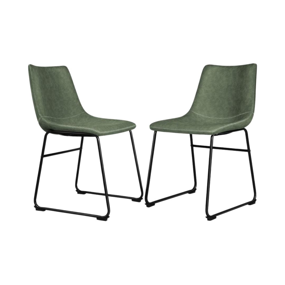 Lume Leather Dining Chair - Set of 2