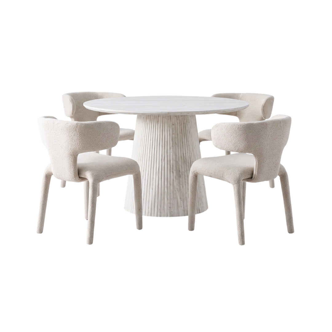 MONO 5-Pieces Round Dining Table