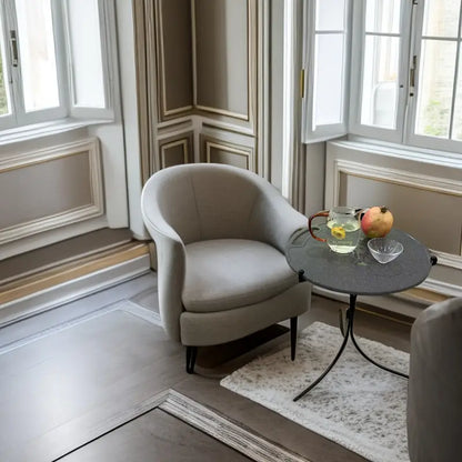 Compact Folding Wrought Iron Round Table-4