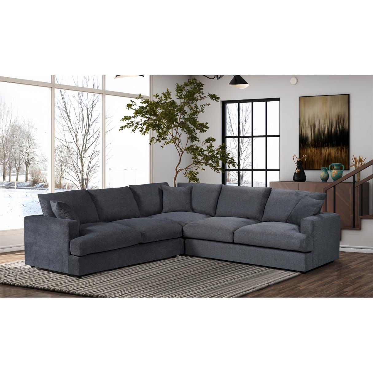 Easton Fabric Deep Seated Corner Lounge