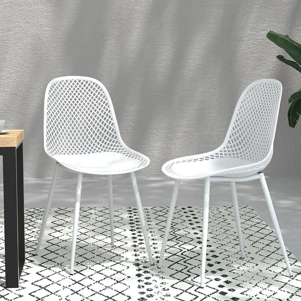 Kivo White Outdoor Dining Chair - Set of 4