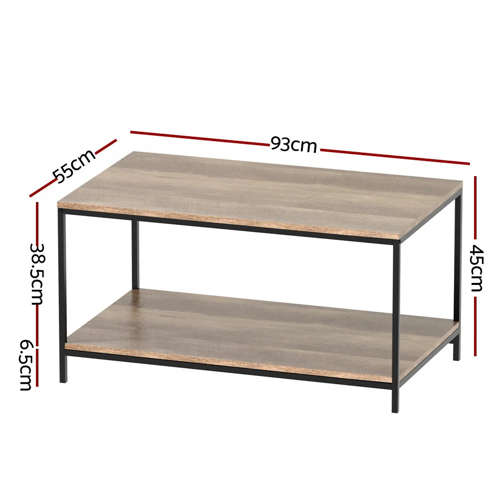 Velin 2 Tier Walnut Coffee Table
