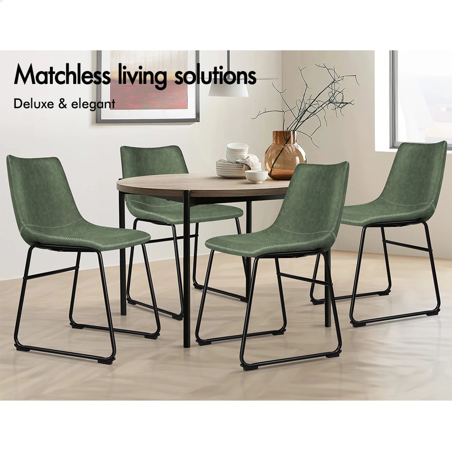 Lume Leather Dining Chair - Set of 2