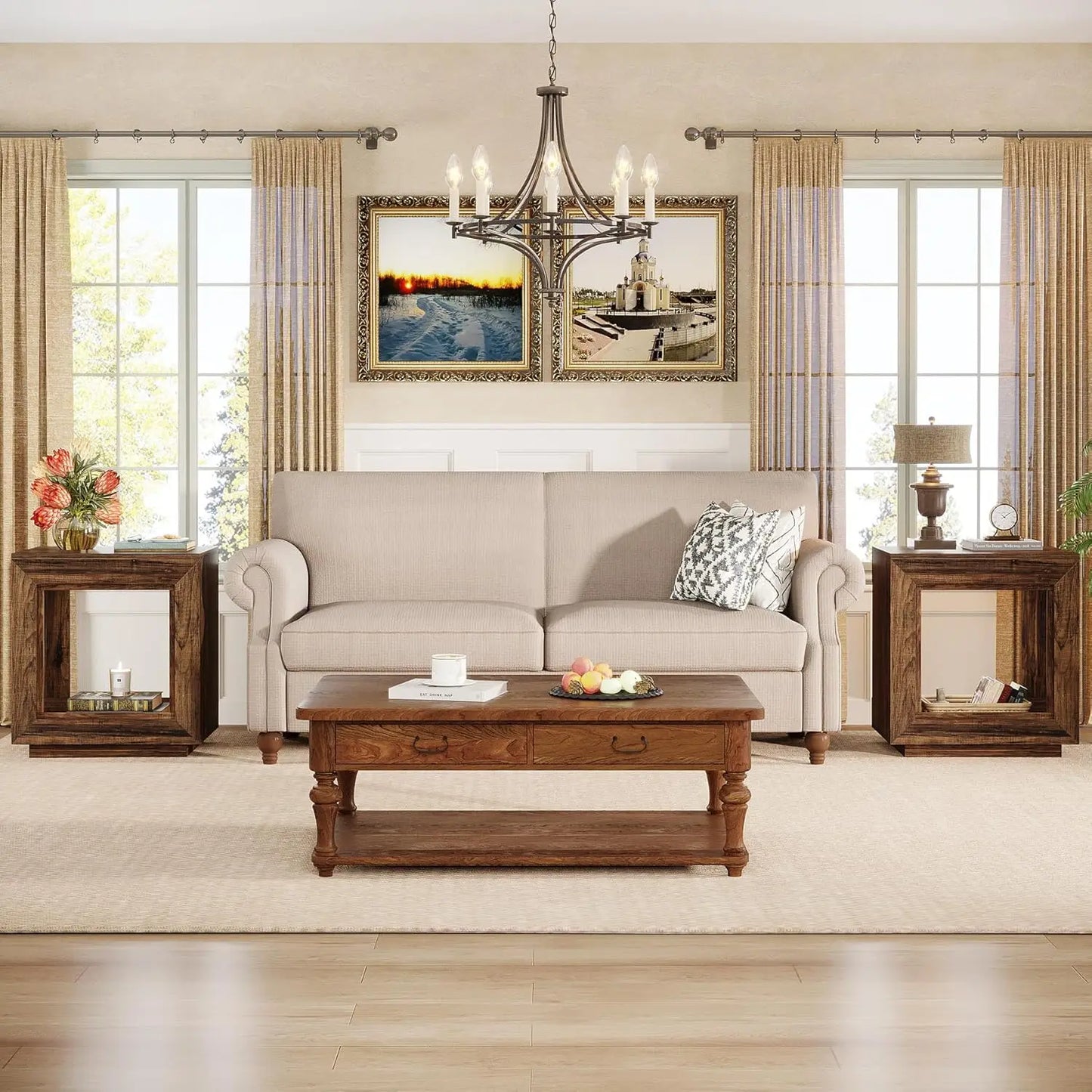 Eastwood Rustic Wood Side Table