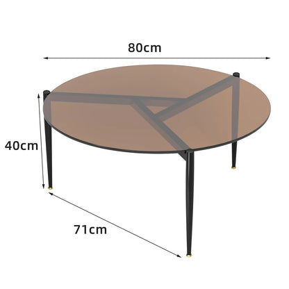 Trevia Round Glass Coffee Table