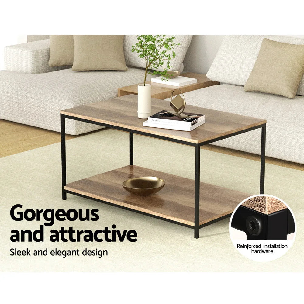 Velin 2 Tier Walnut Coffee Table