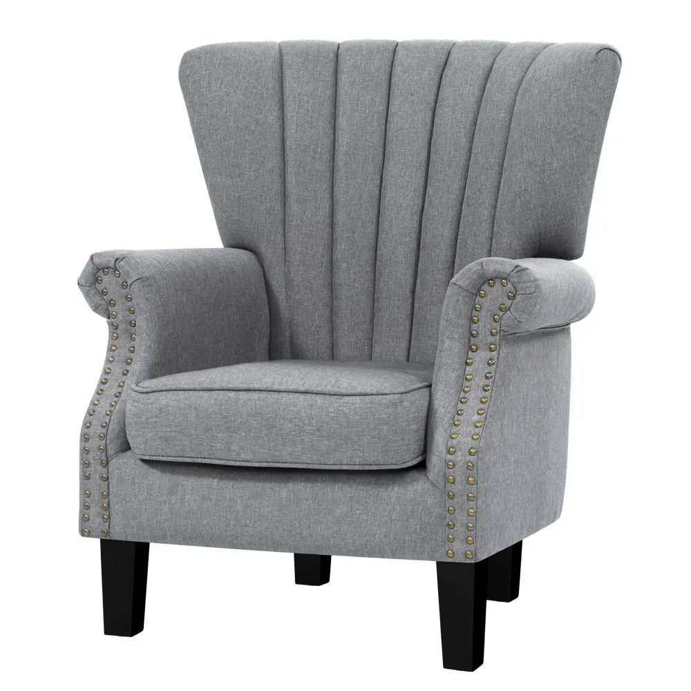 Windsor Grey Wingback Armchair