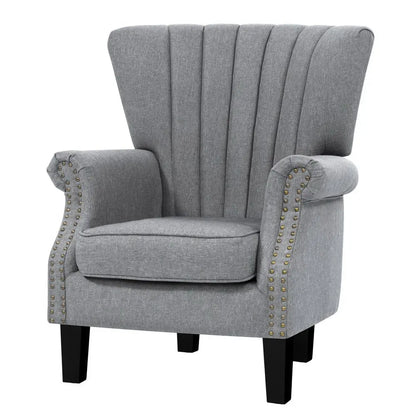 Windsor Grey Wingback Armchair