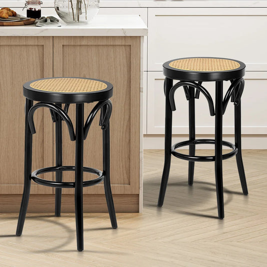 Arqen Rattan Bar Stool - Set of 2