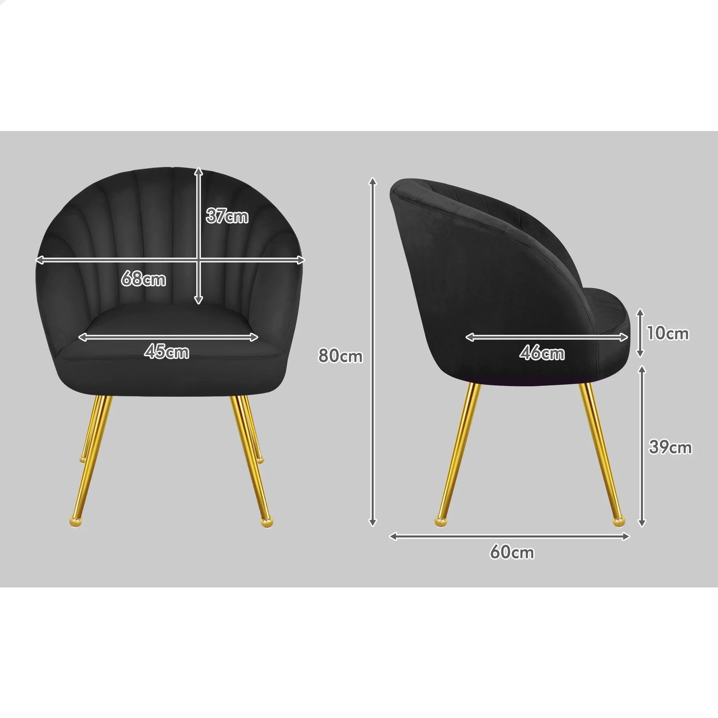 Avalon Velvet Accent Chair