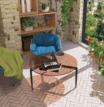 Trevia Round Glass Coffee Table