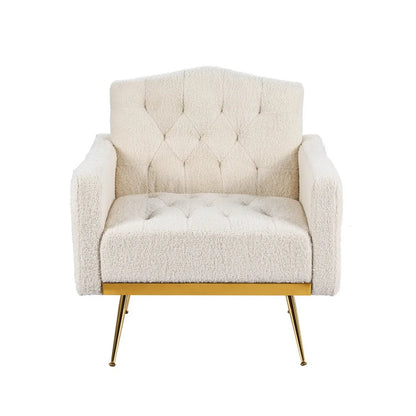 Kingsley Boucle Fabric White Armchair