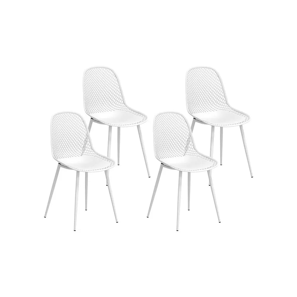 Kivo White Outdoor Dining Chair - Set of 4