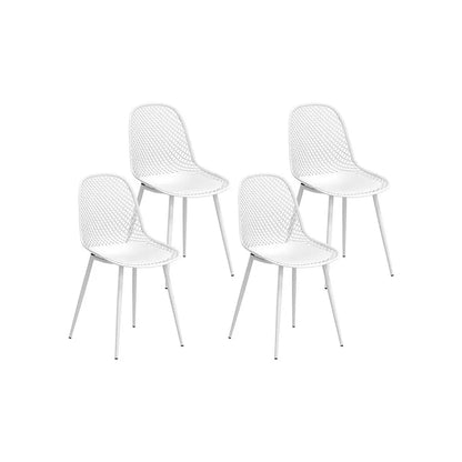 Kivo White Outdoor Dining Chair - Set of 4
