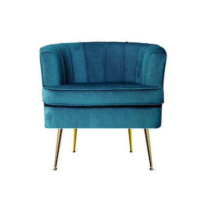 Atlantis Blue Velvet Armchair