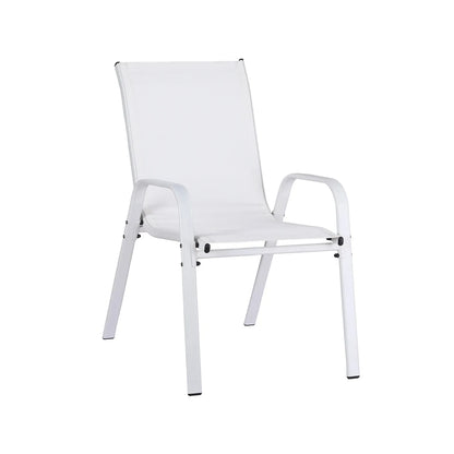Auri White Stackable Outdoor Chair - Set of 4