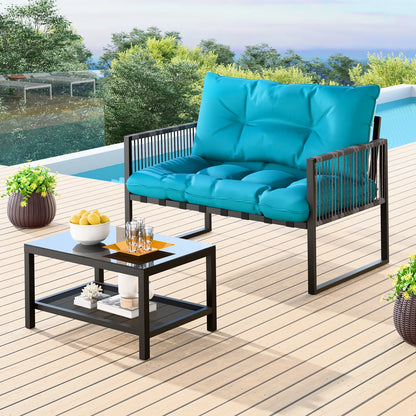 Zyric 2 Seater Outdoor Chair and Table Set
