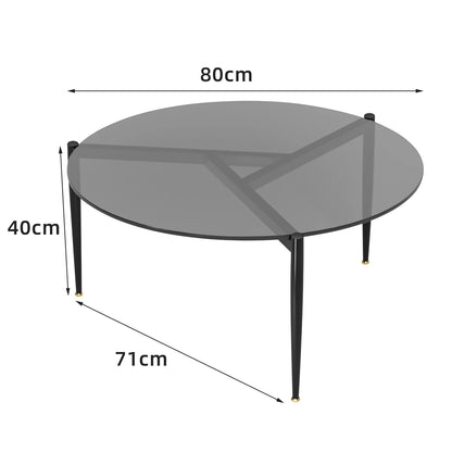 Trevia Round Glass Coffee Table