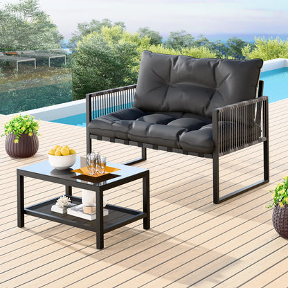 Zyric 2 Seater Outdoor Chair and Table Set