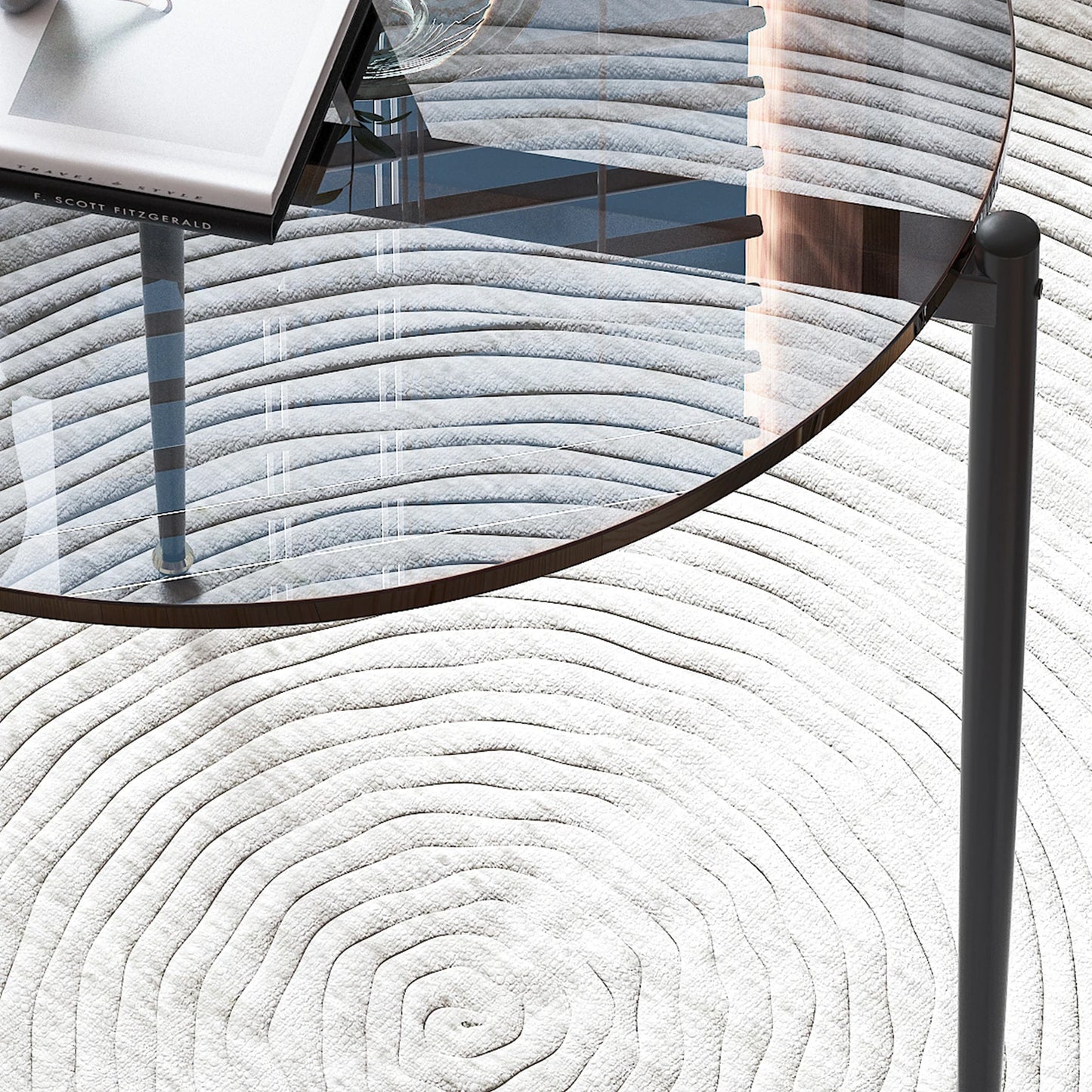 Trevia Round Glass Coffee Table