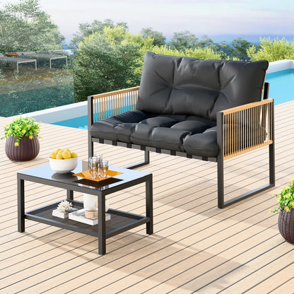 Zyric 2 Seater Outdoor Chair and Table Set
