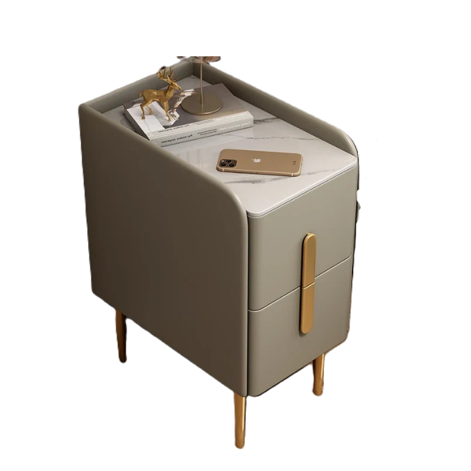 Smart Narrow Nightstand - Wireless Charging, Modern Design-0