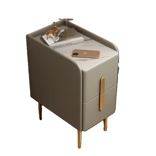 Smart Narrow Nightstand - Wireless Charging, Modern Design-0