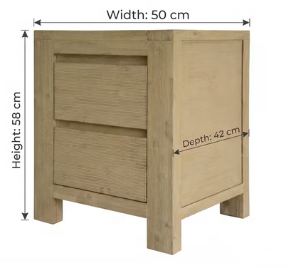Watson Two Drawers Bedside Table