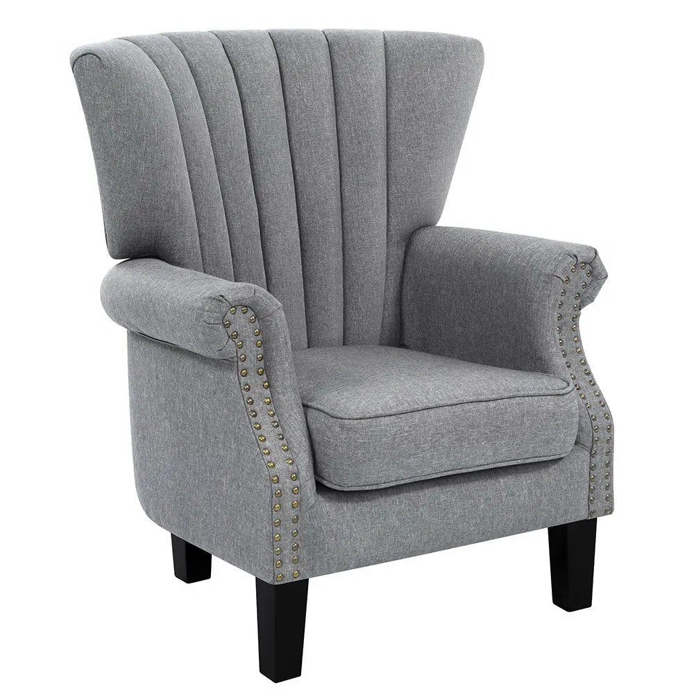 Windsor Grey Wingback Armchair