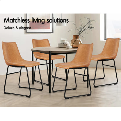 Lume Leather Dining Chair - Set of 2