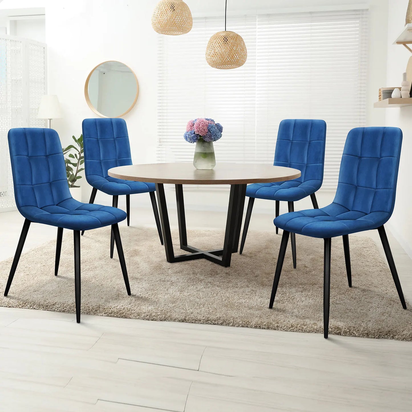 Axira Padded Sqaure Dining Chair - Set of 4