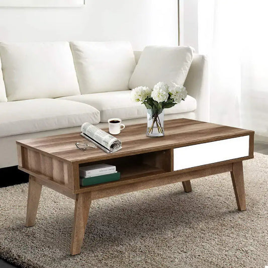Corvin 2 Drawer Walnut Coffee Table