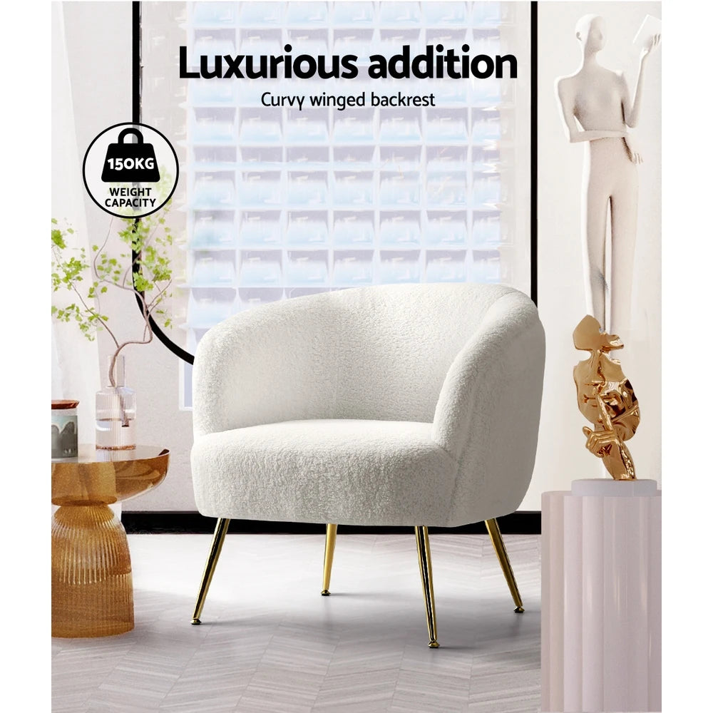 Winslow Armchair Sherpa White