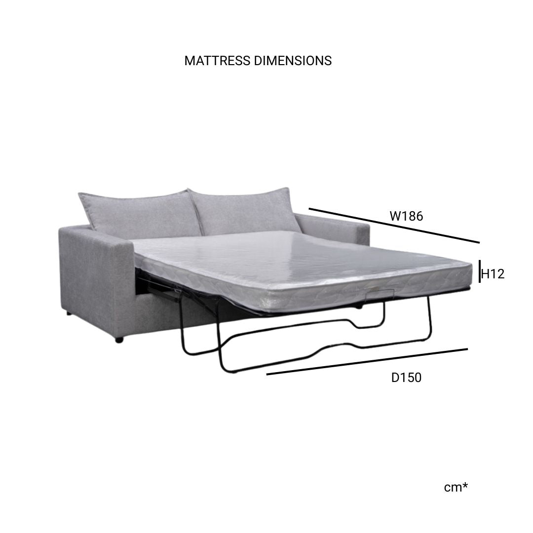 Cloud 2 Seater Fabric Memory Foam Sofa Bed