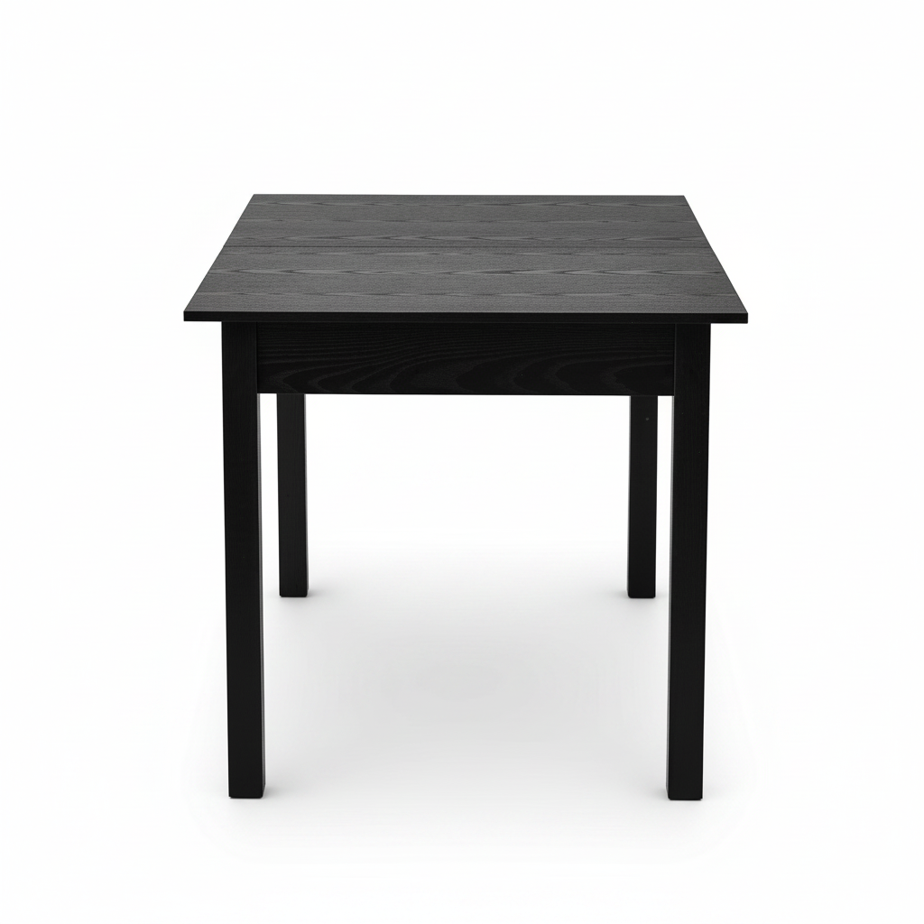 Direct Furniture Depot Oren black woodgrain extension dining table in a compact square configuration