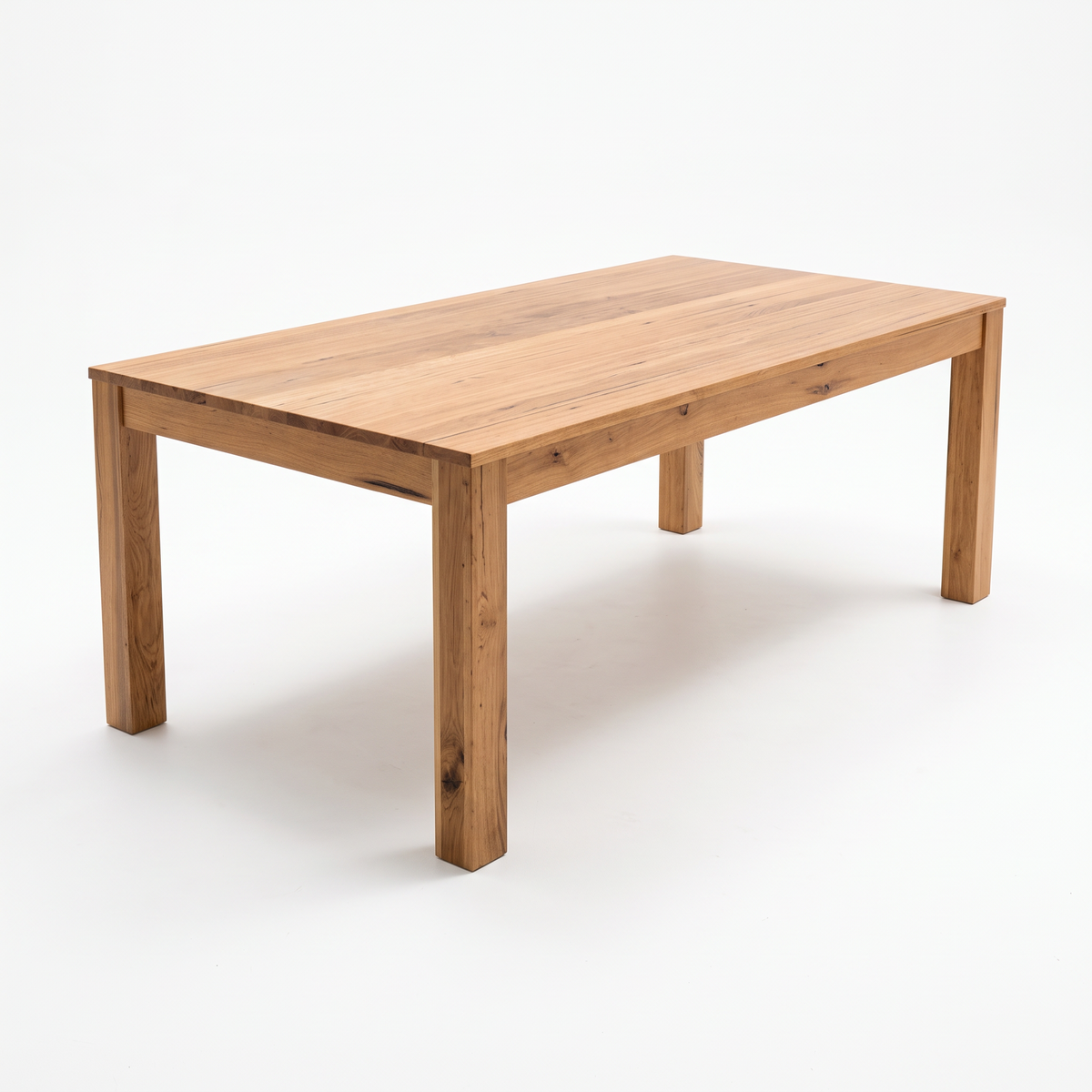 Direct Furniture Depot Velo 2.1m dining table in solid Messmate hardwood with natural grain and warm timber finish