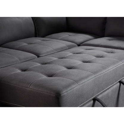 Luna L Shape Sofa Bed with 1 Storage Ottoman & 2 Side Ottomans