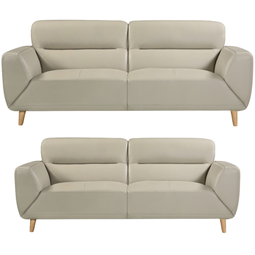 Celeste Premium Leather 3 Seater & 2 Seater Lounge Package