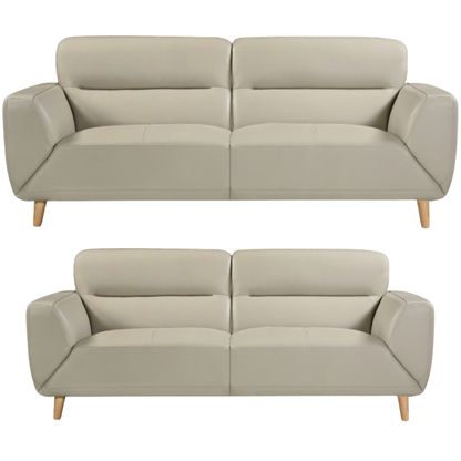 Celeste Premium Leather 3 Seater & 2 Seater Lounge Package