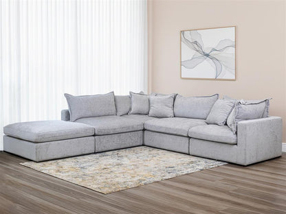 Elix Fabric Modular Corner Lounge with Ottoman